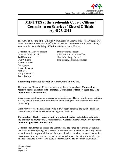 Minutes - Snohomish County