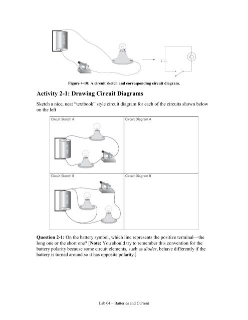 pre-lab preparation sheet for lab 4—batteries, bulbs, and current