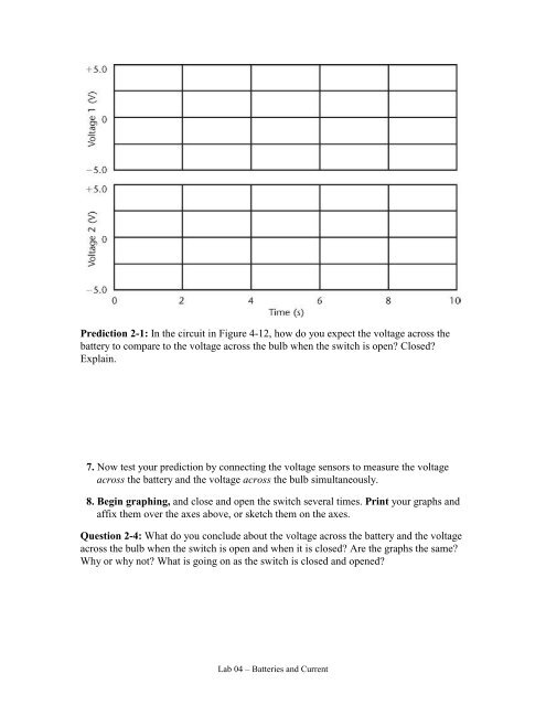 pre-lab preparation sheet for lab 4—batteries, bulbs, and current