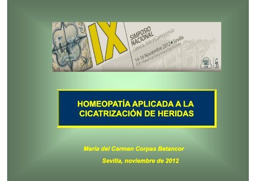 Í HOMEOPATÍA APLICADA A LA CICATRIZACIÓN DE ... - Codem