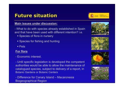 National Report SPAIN Spanish Catalogue of Invasive Alien Species