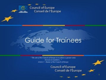 Traineeship guide - Council of Europe