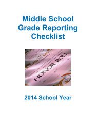 2014 School Grade Reporting Checklist