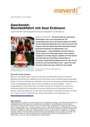 Geschenkt: Rennbobfahrt mit Susi Erdmann - Comeo