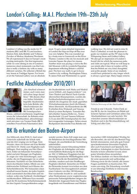 Merkur Journal 3/2011 - Comenius Ganztagsrealschule