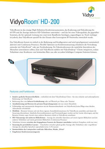 VidyoRoom™ HD-200 - COMM-TEC