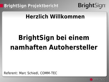 BrightSign Überblick - COMM-TEC