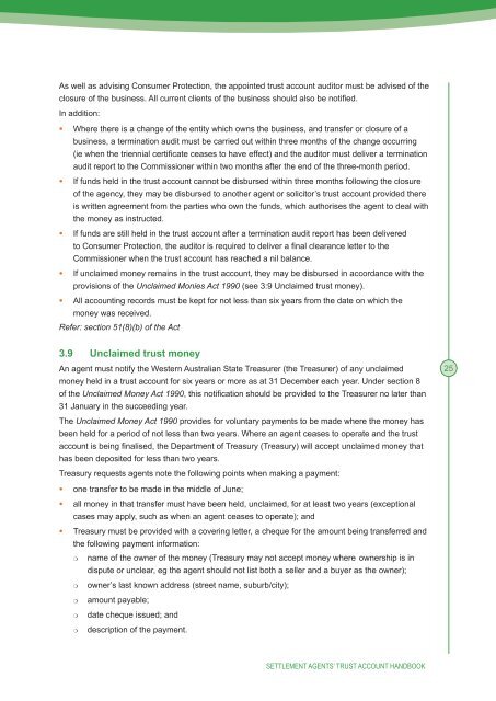 Trust account handbook - Department of Commerce - wa.gov.au