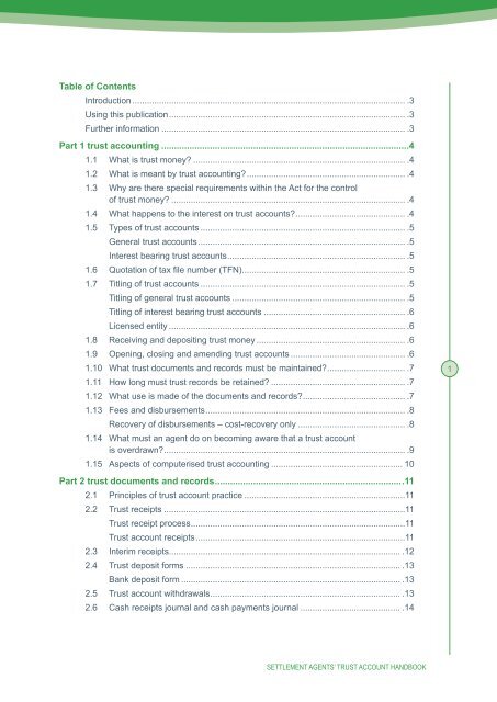 Trust account handbook - Department of Commerce - wa.gov.au