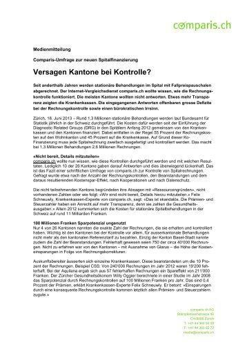 Versagen Kantone bei Kontrolle? - Comparis.ch