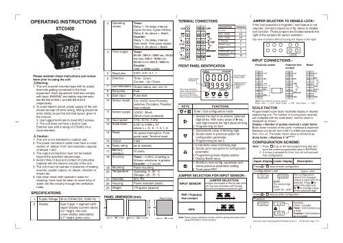 Digital Counter, 8 Digit, Up/Down, Number/Length/Batch