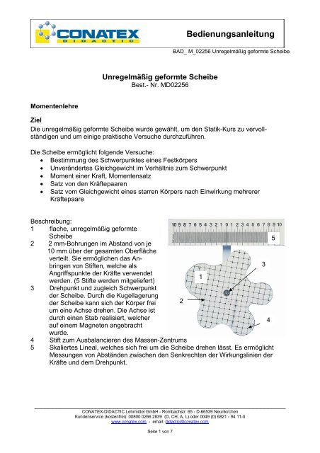 Scheibe, unregelmäßig geformt - Conatex-Didactic Lehrmittel GmbH