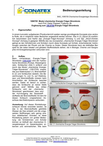 Bedienungsanleitung - Conatex-Didactic Lehrmittel GmbH