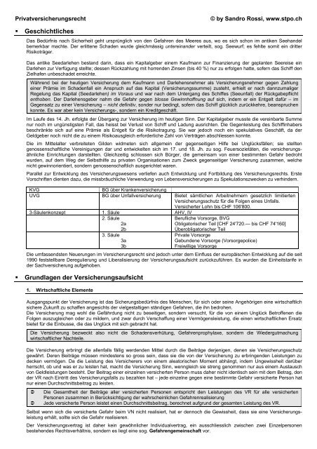 Geschichtliches Grundlagen der Versicherungsaufsicht