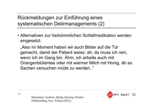 Demenz / Delir- Erfassung und Behandlung: Neue Erkenntnisse