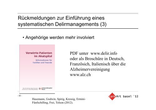 Demenz / Delir- Erfassung und Behandlung: Neue Erkenntnisse