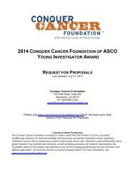 2014 Request for Proposals (RFP - Conquer Cancer Foundation