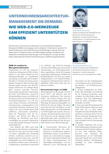 Unternehmensarchitektur-Management on Demand - Consileon ...