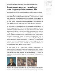 Fuggerorgel - context verlag Augsburg