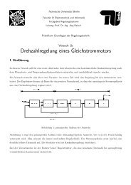 Drehzahlregelung eines Gleichstrommotors - Fachgebiet ...