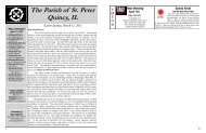 Weekly Bulletin - March 31, 2013 (Easter) - Church of St. Peter ...