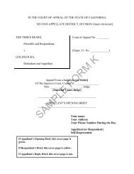 SAMPLE FORM K - California Courts - State of California