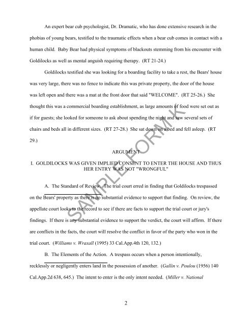 SAMPLE FORM K - California Courts - State of California