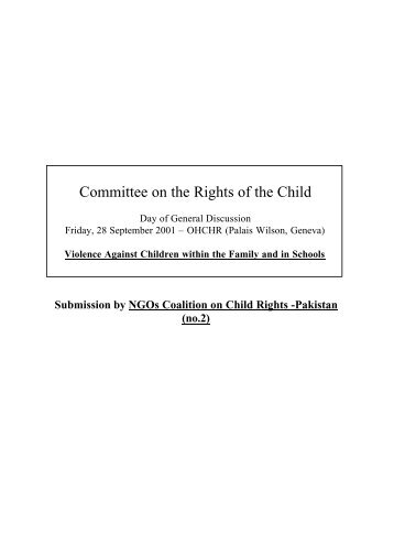 Committee on the Rights of the Child - CRIN