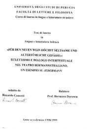 Tesi di Laurea su Hofmannsthal di Riccardo ... - Cristina Campo