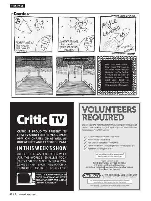 Issue 05 | March 25, 2013 | critic.co.nz