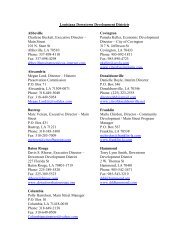 Louisiana Downtown Development Districts