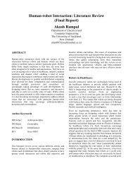 Human-robot Interaction: Literature Review - Department of ...