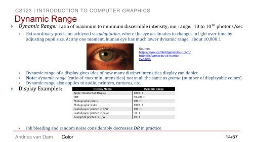 Introduction to Color - Brown University