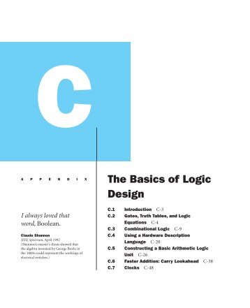 Appendix C The Basics of Logic Design