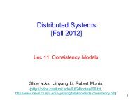 Lec 11: Consistency models: strict, sequential consistency