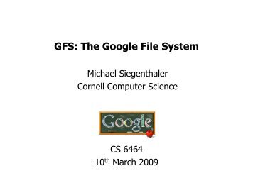 GFS: The Google File System