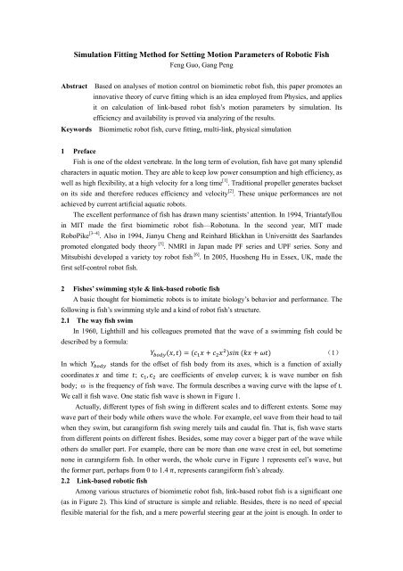 Simulation Fitting Method for Setting Motion Parameters of Robotic ...