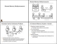 Shared Memory Multiprocessors