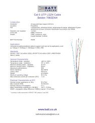 Cat 6 UTP LSZH Cable Belden 7965ENH www.batt.co.uk - Batt Cables