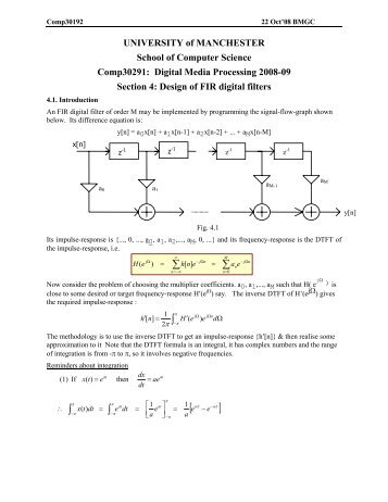 Design of FIR digital filters - Computer Science