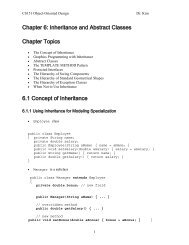 Chapter 6: Inheritance and Abstract Classes Chapter Topics 6.1 ...