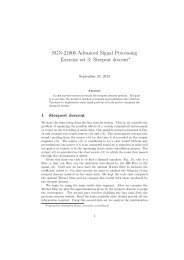 SGN-21006 Advanced Signal Processing Exercise set 3: Steepest ...