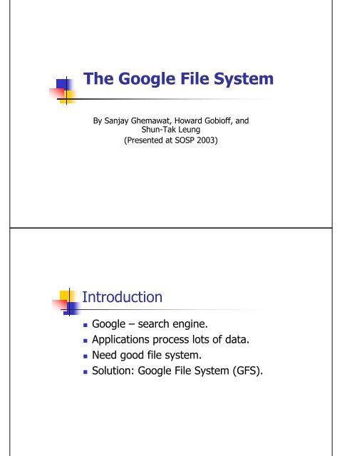 GFS - Computer Science & Engineering