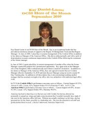 Kay Daniel-Laster is our DCSS Hero of the Month. Kay is an ...