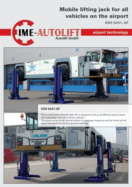 Mobile lifting jack for all vehicles on the airport - Autolift Gmbh