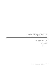 T-Kernel Specification (1.B0.02)