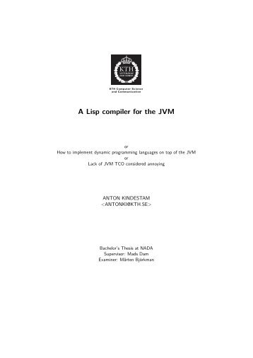 A Lisp compiler for the JVM
