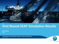 First Round SEAP Simulation Results - CSIRO