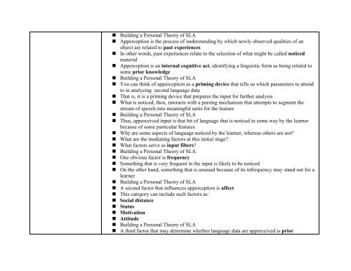 English 418 Second Language Acquisition Session Twenty Four ...