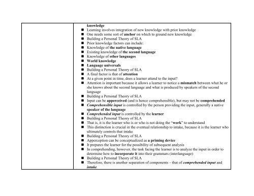 English 418 Second Language Acquisition Session Twenty Four ...